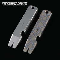 96mm Titanium Alloy Crowbar Screwdriver Wrench Bottle Opener EDC Multifunctional Tool Outdoor Camping Pry Bar New Gift