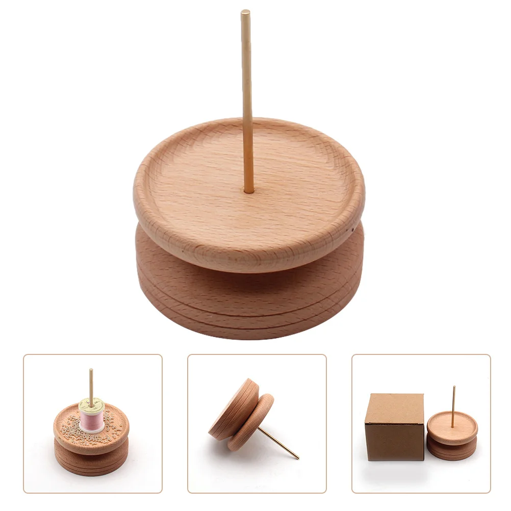 

Wooden Thread Holder Handmade Sturdy Sewing Thread Rack Useful Spool Organizer Stand for Embroidery Knitting Tools