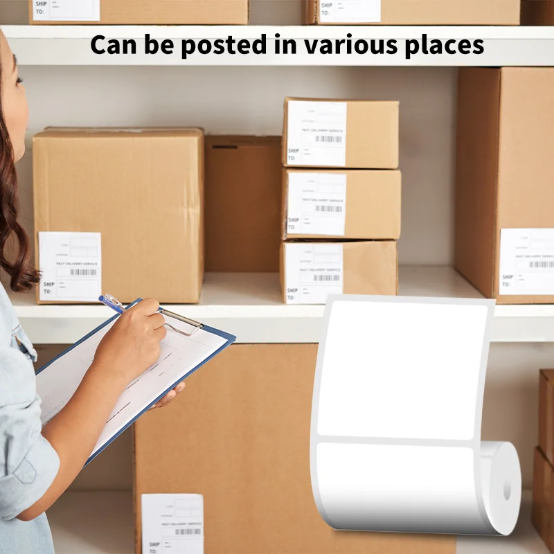 100x100mm/60x60mm/77x30mm Thermal Label for Printer Thermal Shipping Label Shipping Barcode Sticker No Carbon Band required