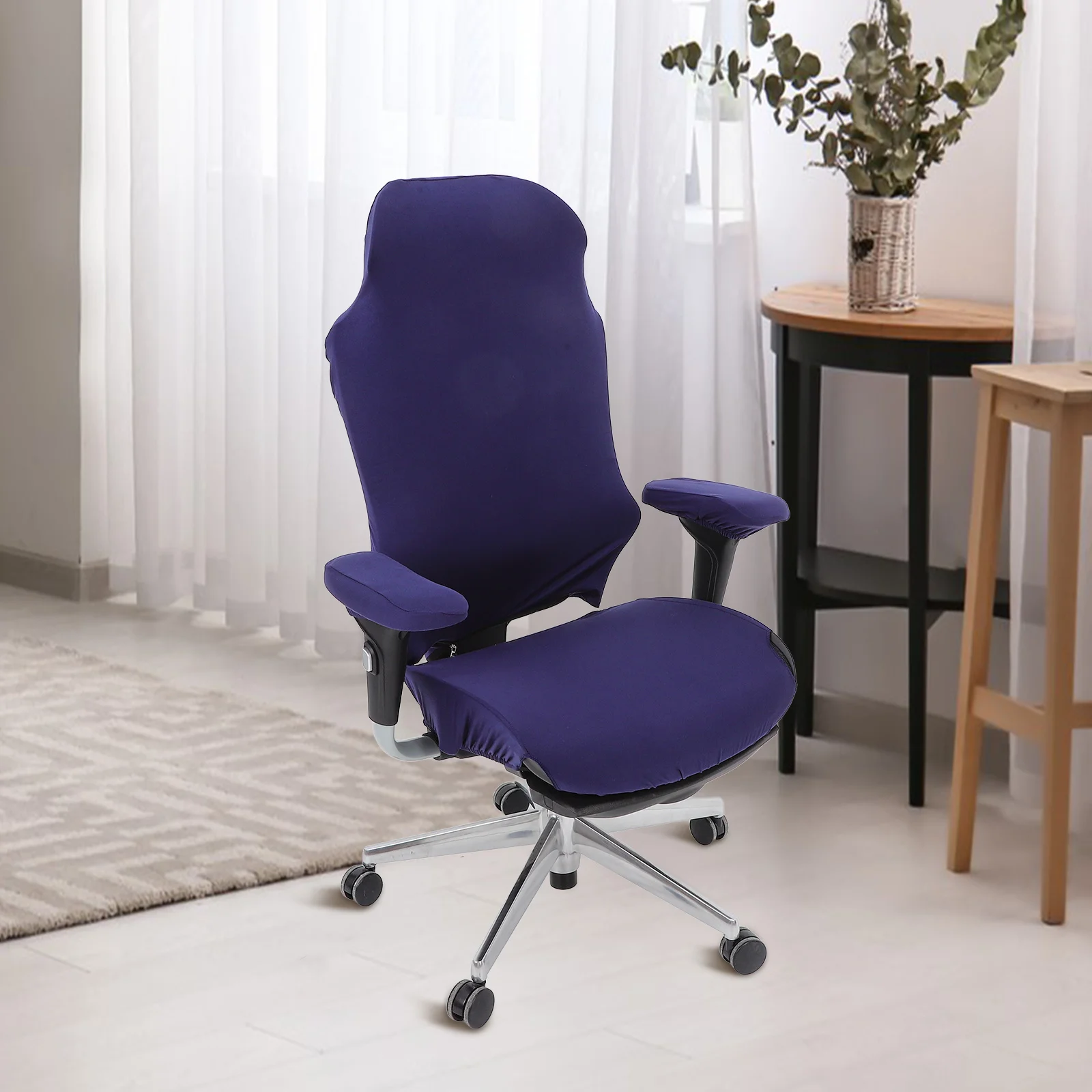 

1 Set Gaming Cover Stretch Computer Chair Slipcover Armrest Protector Elastic Seat Back Cover For Office Home Study Room Net Bar