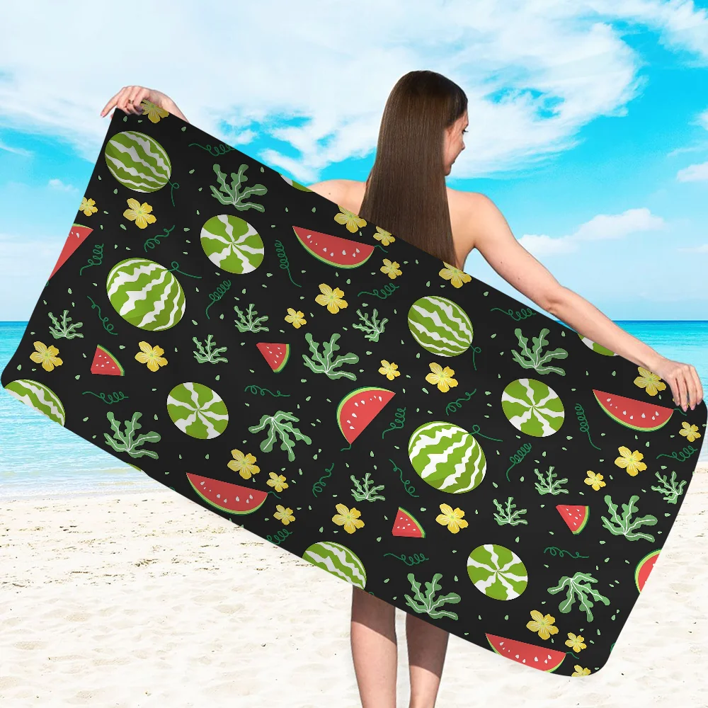 Handuk pantai buah semangka untuk anak-anak handuk mandi Pribadi handuk Kolam Renang hadiah liburan handuk piknik hadiah pesta