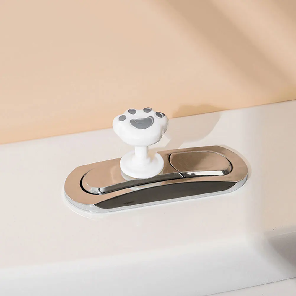 1 زوج Abs المرحاض خزان زر فلوش دفع استبدال القط مخلب على شكل مساعد الحمام أجزاء خزان المياه المرحاض زر المقبض العلوي #1