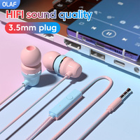 3.5mm Wired Headphones In Ear Headset Wired Earphones with Microphone Stereo Earbuds Sports for Samsung Huawei Xiaomi Phones MP3