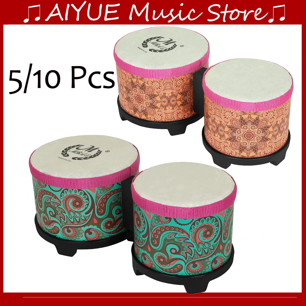  M MBAT 5 + 6 بوصة بونغو طبل الطبول الملتصقة أورف جلد الغنم بونغو الدف التقليدية أورف طبل أدوات قرع #1