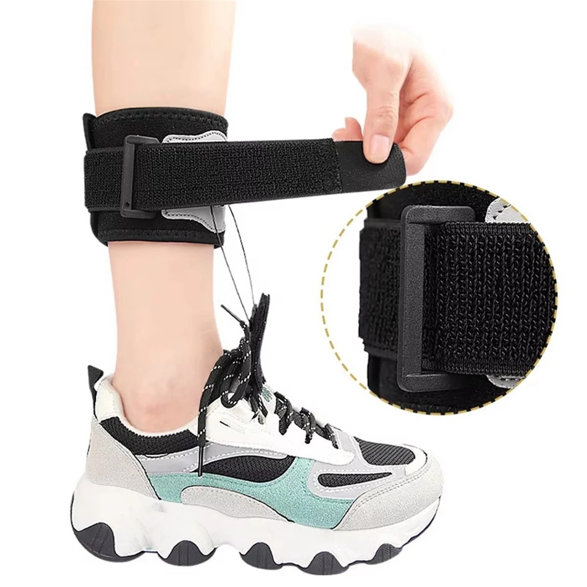 N18R القدم قطرة هدفين مقبض قابل للتعديل اليسار اليمين القدم رفع قطرة القدم دعم للمشي مع الأحذية قطرة القدم هدفين