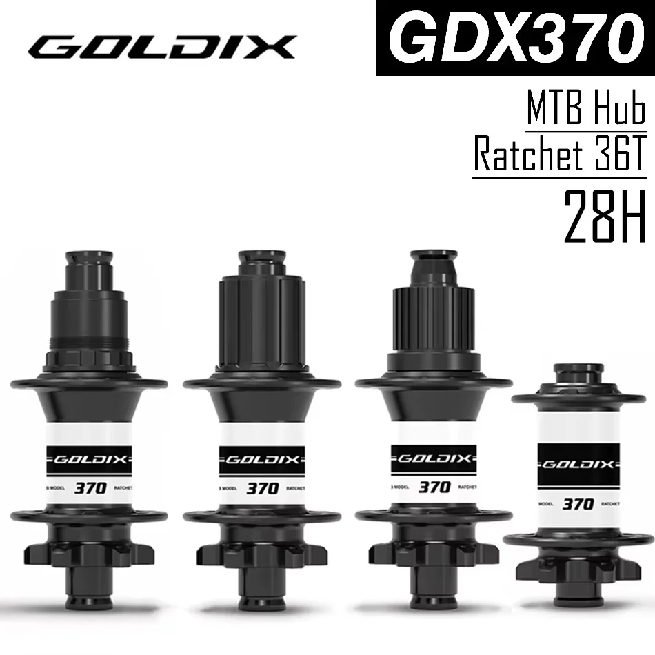 

GOLDIX M370 28H MTB Bike Hub Sealed Bearing 6-Bolt Disc Brake J-Bend Ratchet 36T BOOST Bicycle Hub for Shimano HG/MS SRAM