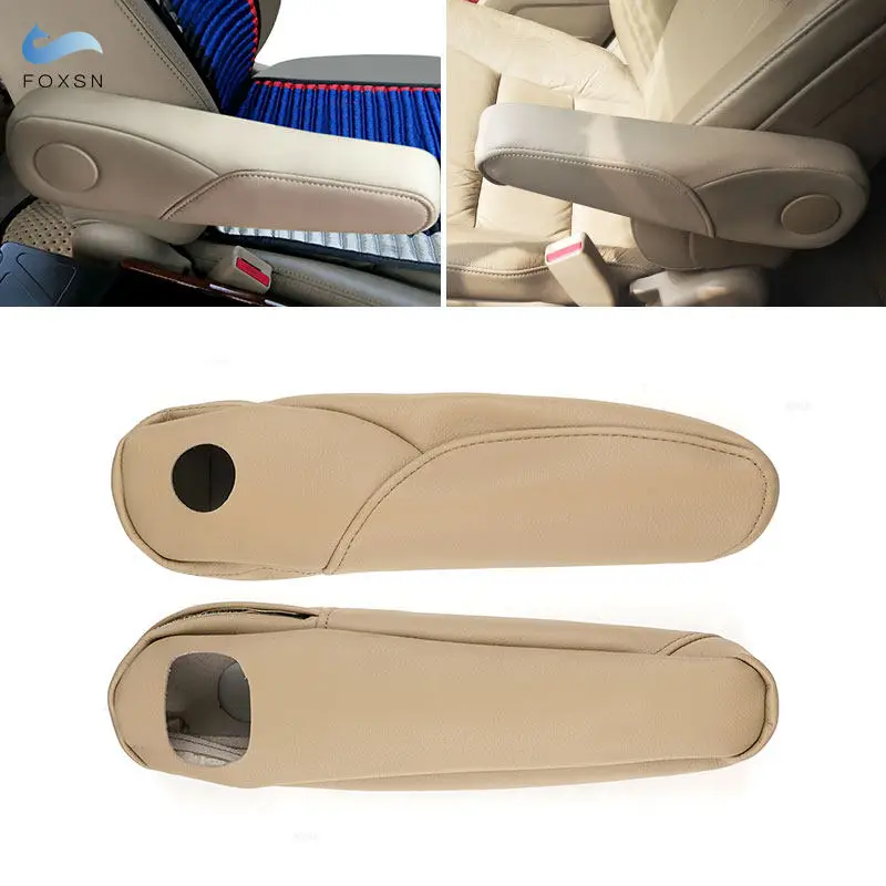 Seat Armrest Cover For Honda CRV 2007 2008 2009 Beige Microfiber Leather Right & Left Car Side Seat Armrest Handle Cover Trim