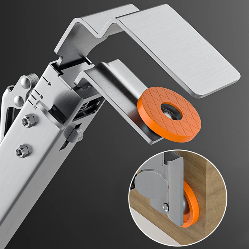 مشبك تثبيت الدرج من الفولاذ المقاوم للصدأ مشبك تثبيت الزاوية اليمنى بلمسة واحدة مشبك درج ثابت قابل للإزالة لتركيب لوحة الدرج