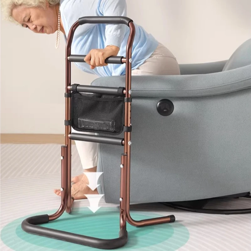 Thickened Aluminum Assist Frame,4-speed Adjustable Standing Aid,Foam Anti-slip Safety Bar,Minimalist Fall-proof Walker