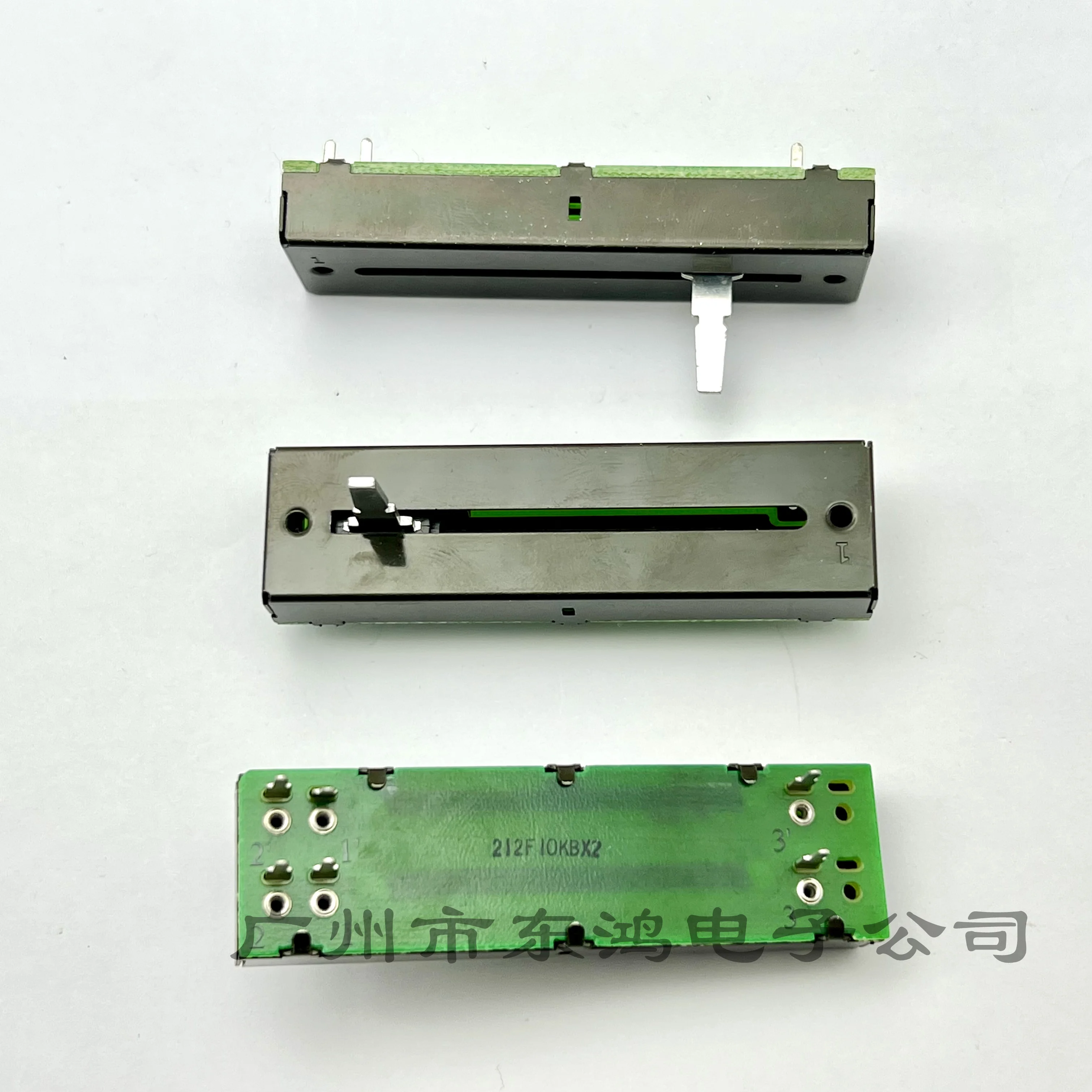 1 pcs Taiwan Province Fuhua straight slide rail sliding potentiometer B10K×2 variable resistor 73MM RF45T 6