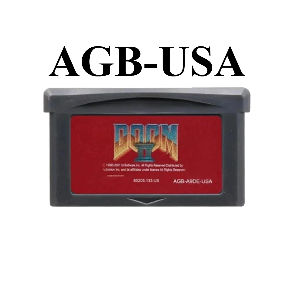 4 Styles EUR/USA GBA Game Cartridge Doom Series Game Cartridge 32-Bit Video Game Console Card DOOM 1 DOOM 2 for GBA GBASP NDSL image 3