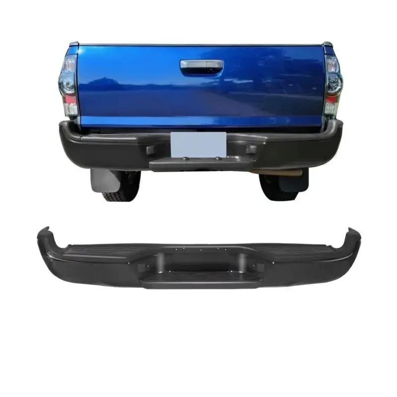 Compatible Step Tacoma Replac Bumper Steel ECOTRIC with 2005-2015 Rear Bumper Diffuser Accessories  with Exhaust Tips Glossly