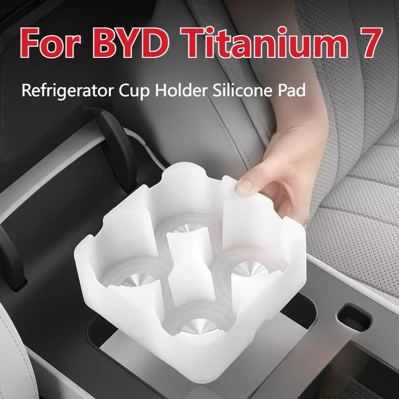 

For BYD Titanium 7 Refrigerator Cup Holder Silicone Pad