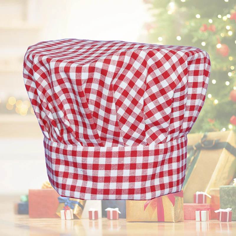 Christmas Print Cooking Cap Party gatherings Baking Food Job cap Restaurant Chef Caps Kitchen Working Hat Canteen Bakery Cooker
