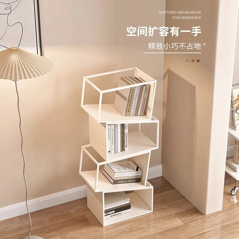 Living room creative vertical bookshelf floor shelf small book storage bookcase office display rack cabinet