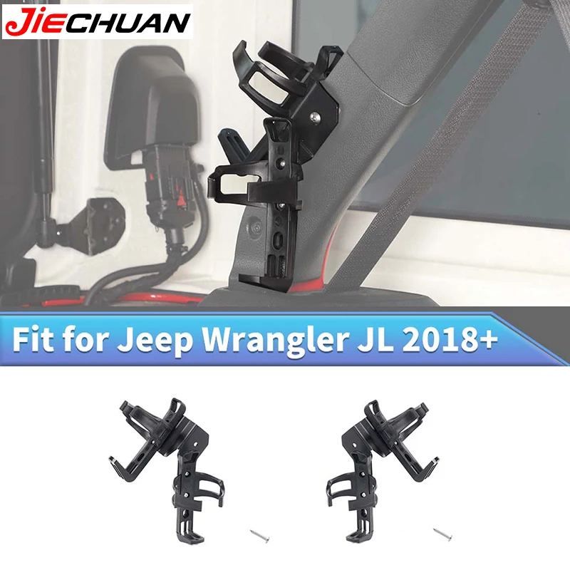 

JIECHUAN Car Roll Beam Fire Extinguisher Bracket Cup Holder For Jeep Wrangler JL 4-Door Version 2018 Up Interior Accessories