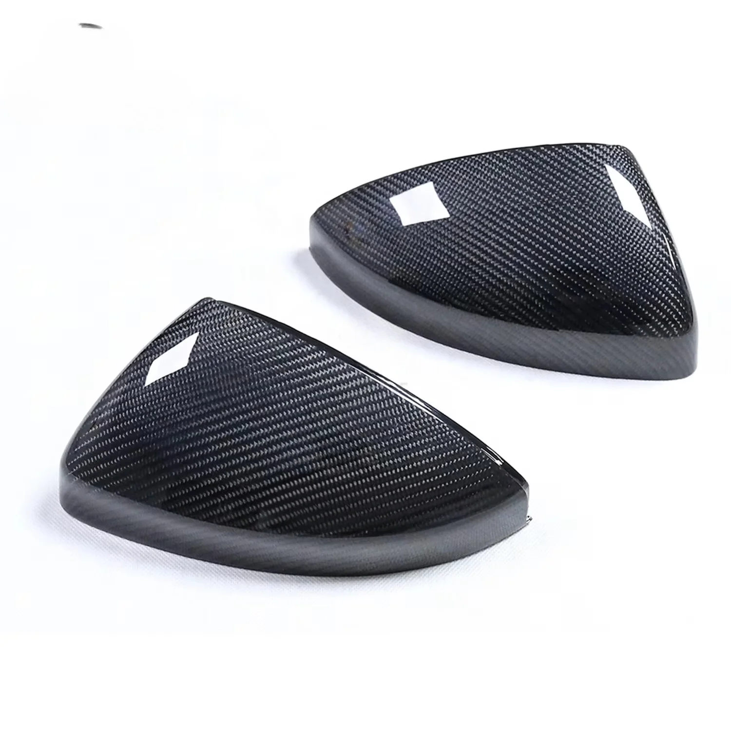 

ZAIQU Carbon Fiber Mirror Cover Replacement for R8 TT TTS TTRS Side Mirrors 2016 up W/O Blind Spot Assist Side Mirror Cap