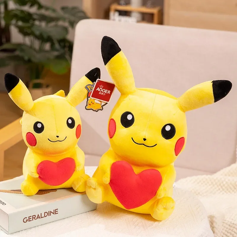 25/35cm Pikachu Pokemon Plush Toys Large Anime Doll Cute Pillow Cartoon Love Pokémon Plushie Stuffed Gift for Kids Christmas