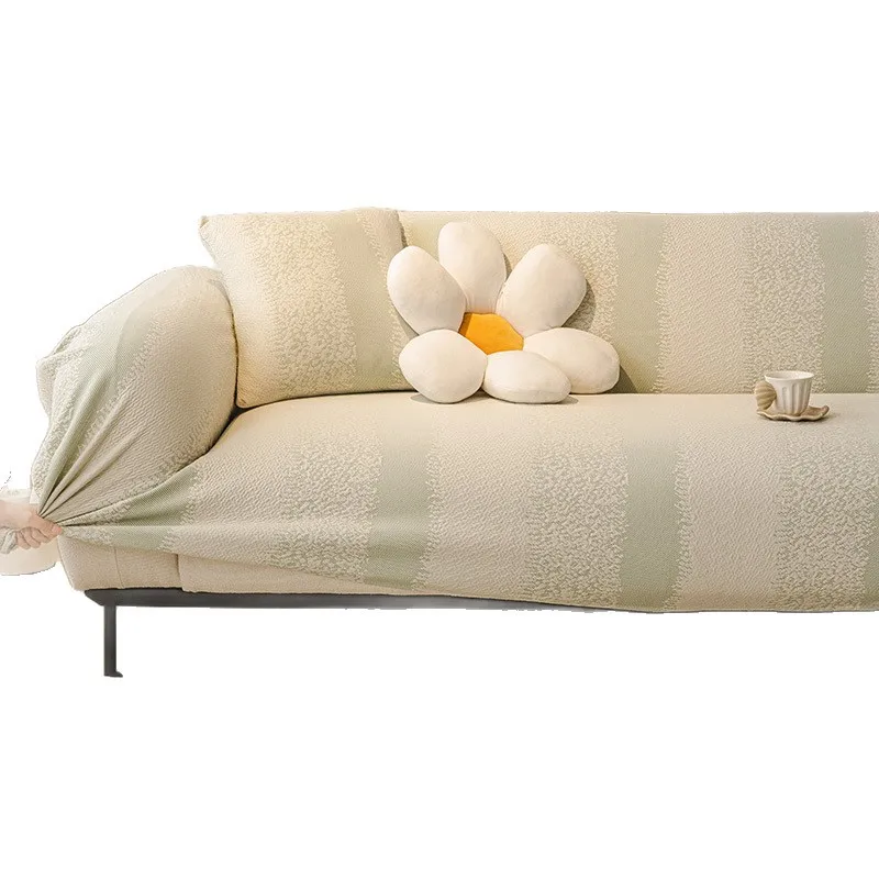 Stretch Full-Cover Sofa Slipcover Solid Space-Cotton Style Elastic Protector Sectional Modular Sofas Multiple Seat Widths Cm