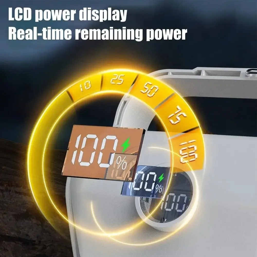 Lanterna da campeggio solare ricaricabile portatile Lampada da tenda di emergenza impermeabile Forte luminosità Torcia da pesca a LED