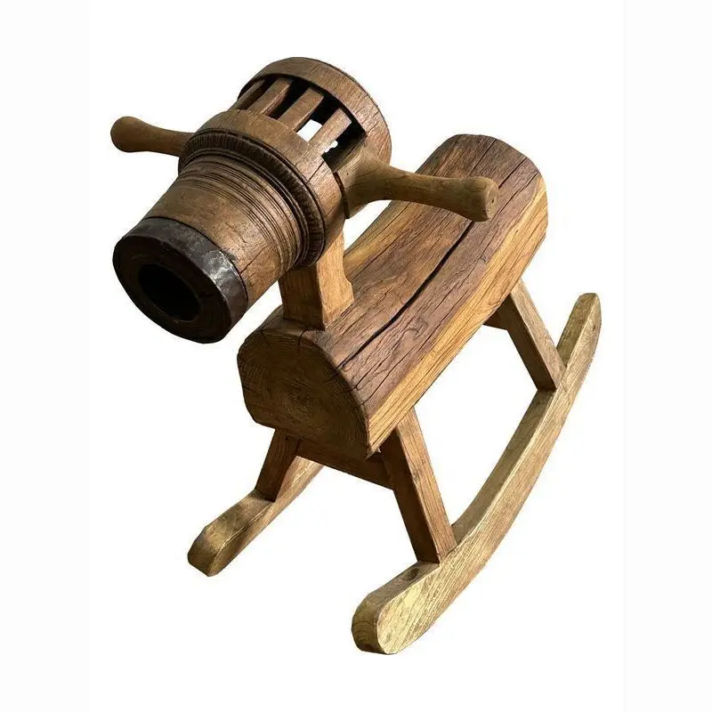 

Wabi Sabi Wind Old Rocking Horse Adult Children Solid Wood Seat Rocking Chair Old Objects Solid Wood