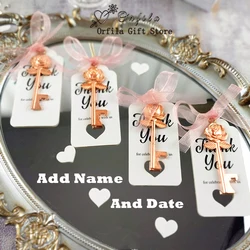 Rose Gold Key Bottle Opener for Guests Wedding Gifts for Guests Party Decoration Favors Baby Shower Baptism Thank You 20/30 Pcs