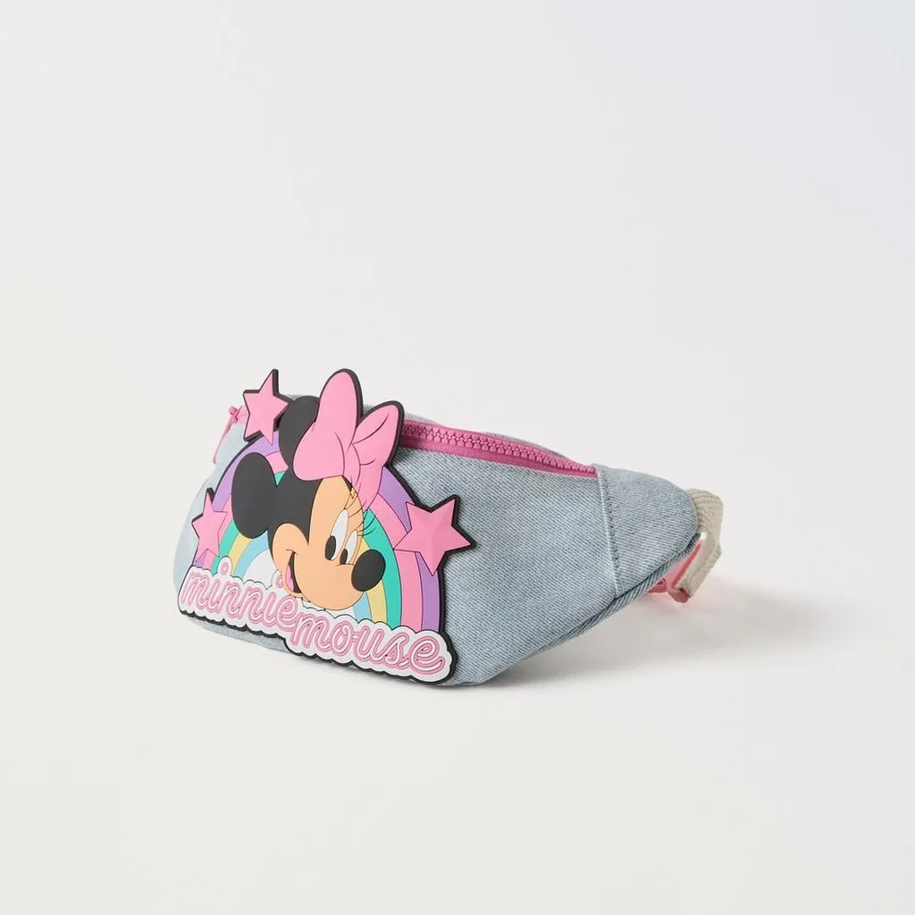 Disney Cartoon Minnie Mickey Mouse cintura saco para crianças, bonecas de pelúcia para meninos, saco bonito, novo saco de cintura