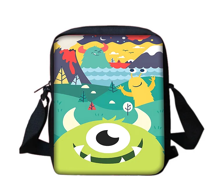 M-monsters U-university Anime Boy Girls Printed Shoulder Messenger Bag Child Casual Handbag Men Women Phone Bag Shopping Bag