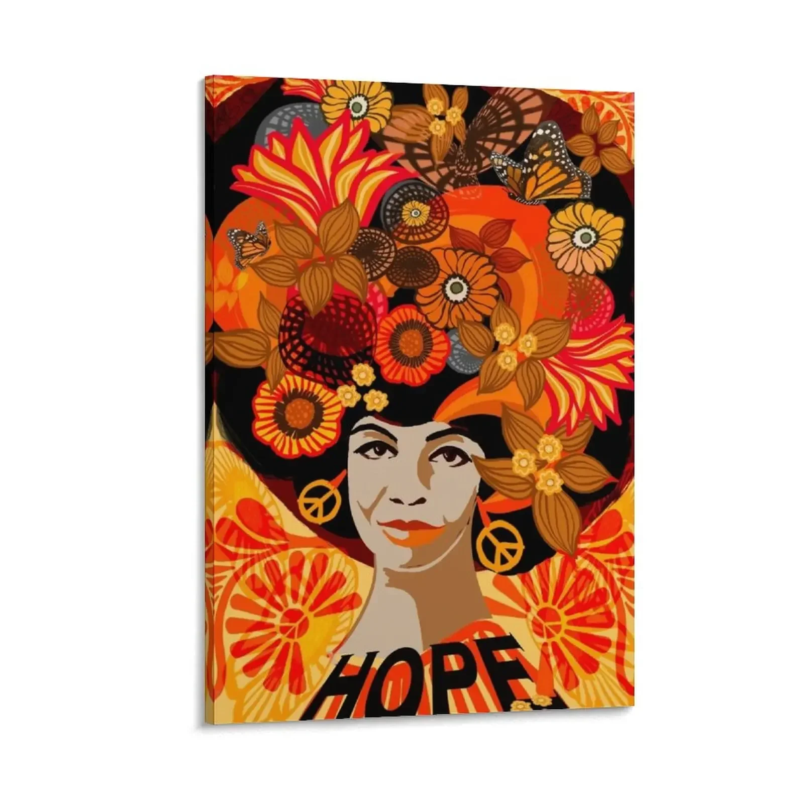

Equality, Angela Davis Hope retro 70s Canvas Painting anime decoration home decor interior interior paintings