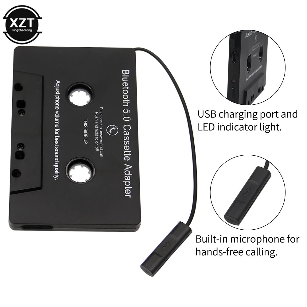 บลูทูธ5.0 Converter รถเทป MP3/SBC/สเตอริโอบลูทูธเครื่องเสียงสำหรับอะแดปเตอร์ Aux สมาร์ทโฟน Cassette Adapter Universal