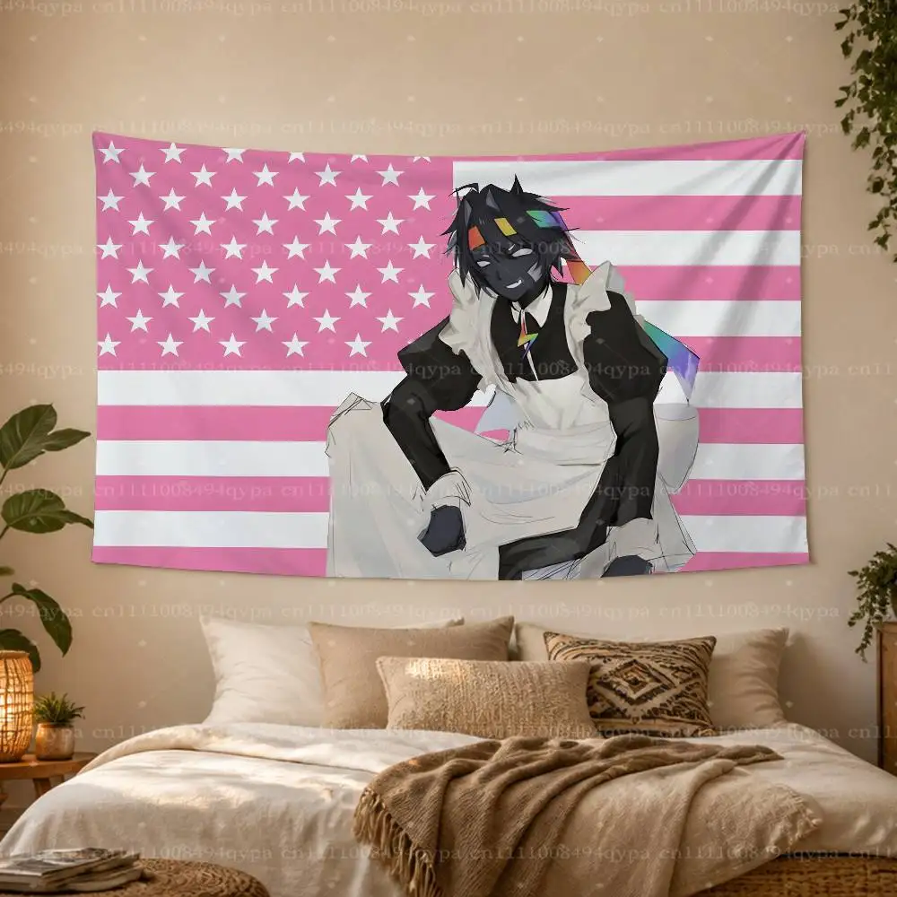 S-Spokeishere Spok U-Unstable Universe UU Amerikanischer Wandteppich mit rosa Flagge für Studentenwohnheim, Schlafzimmer, Outdoor-Dekoration, vier Ösen – Detail 11