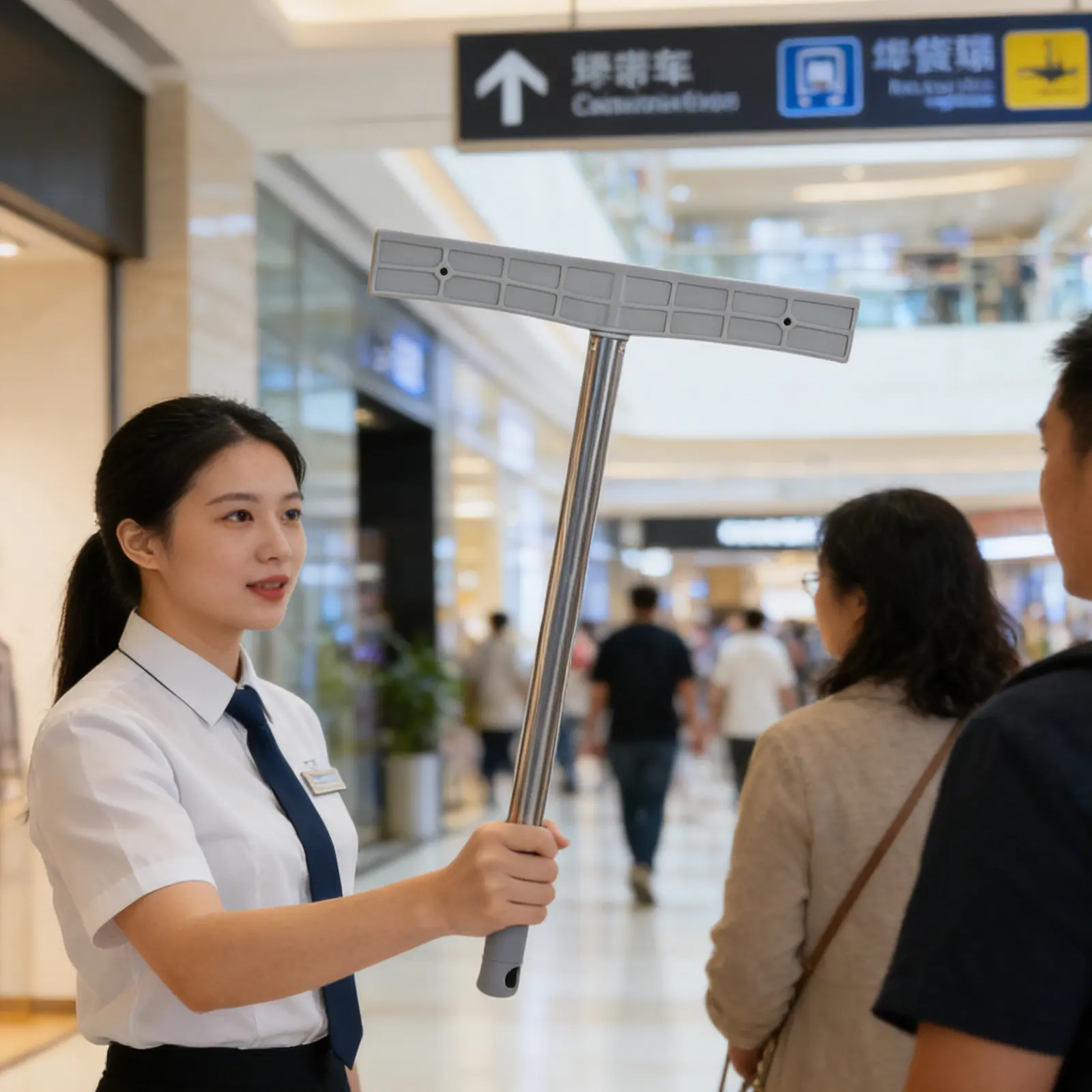 Handheld Stainless Steel 15.75'' Leader Sign Stick for Sports Meetings Parade Airport Pickup Crowd Guidance Meeting Sign Holder