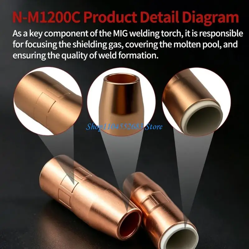 Replacement Nozzle for MIG Welding Guns 1/2Inch Flush Fit Heavy Duty Copper Construction