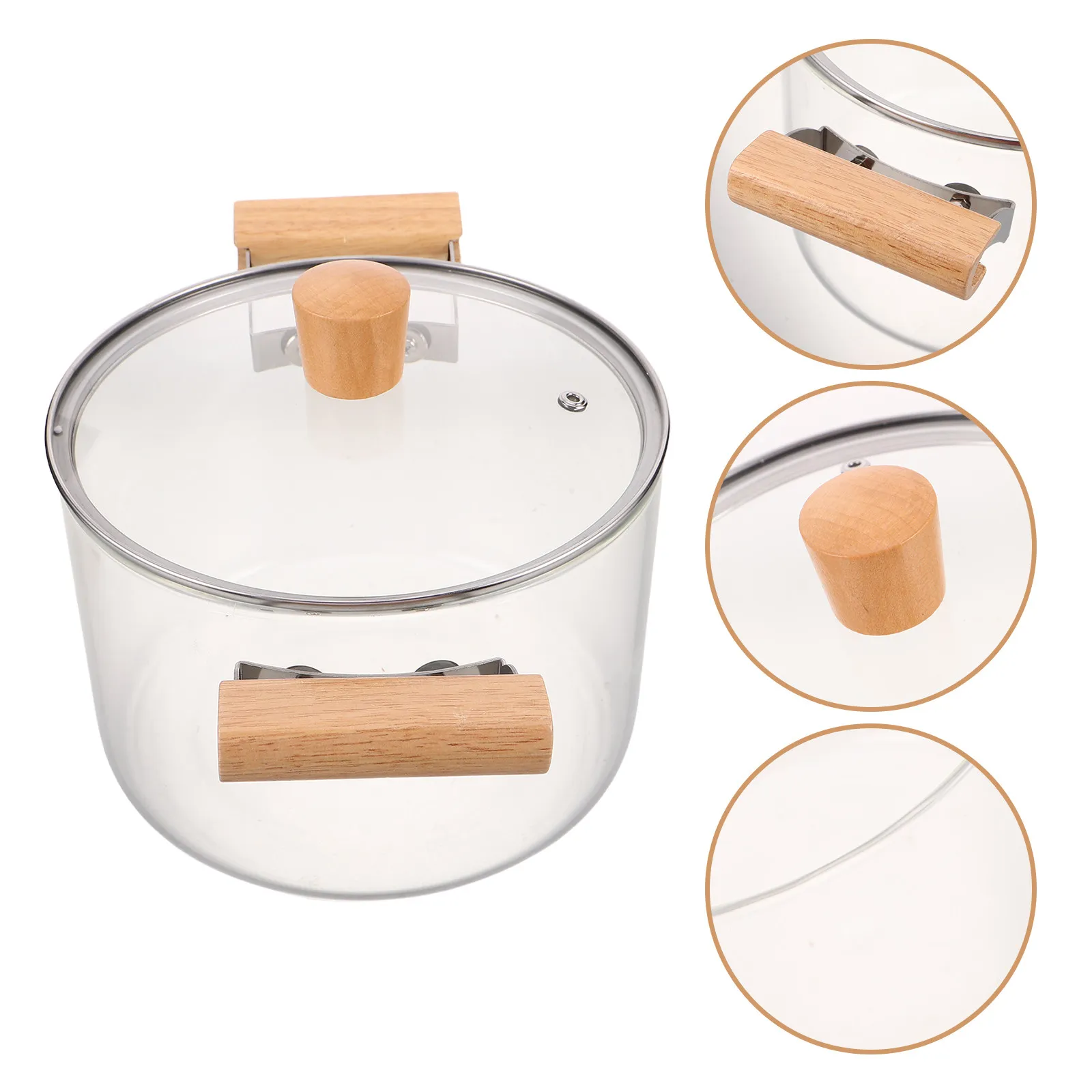 3.5L Borosilicate Glass Simmer Pot – Heat-Resistant Stovetop Soup & Stew Pot with Double Handles