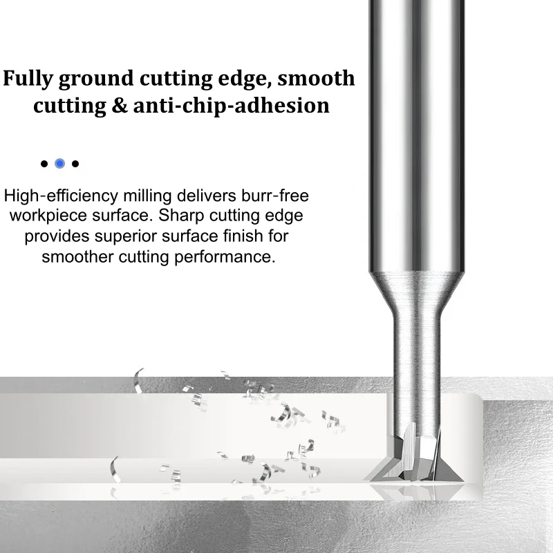 45° 60° T-slot Dovetail Milling Cutters D4 D6 D8 D10 D12 Carbide CNC Chamfering End Mills for Metal Slot Milling For aluminum