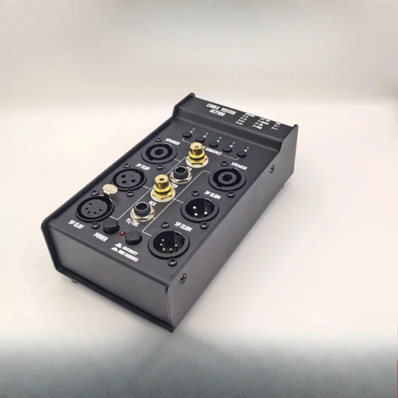 

ACT100 Audio Cable Tester, on-off Line Sequence Short Circuit Detector, XLR Cable Welding Fault Detection