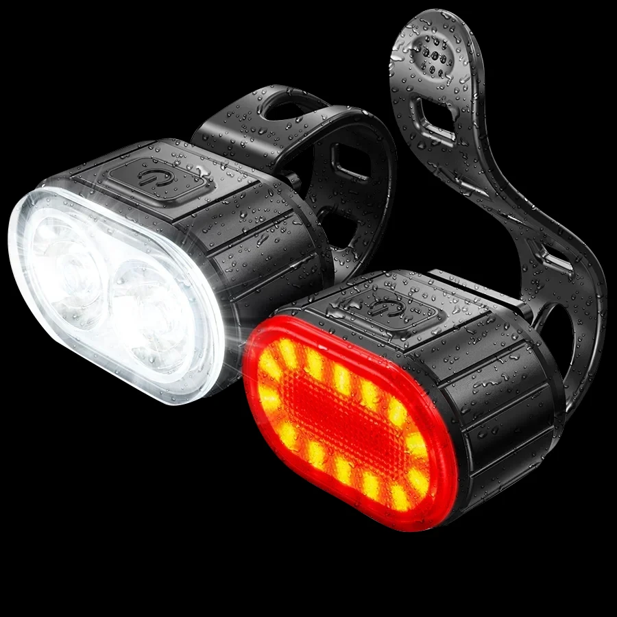 LED Bike Lighting Set - Front And Rear Cycling Lights Bicycle Lamp Taillight Lantern for Enhanced Nighttime Visibility