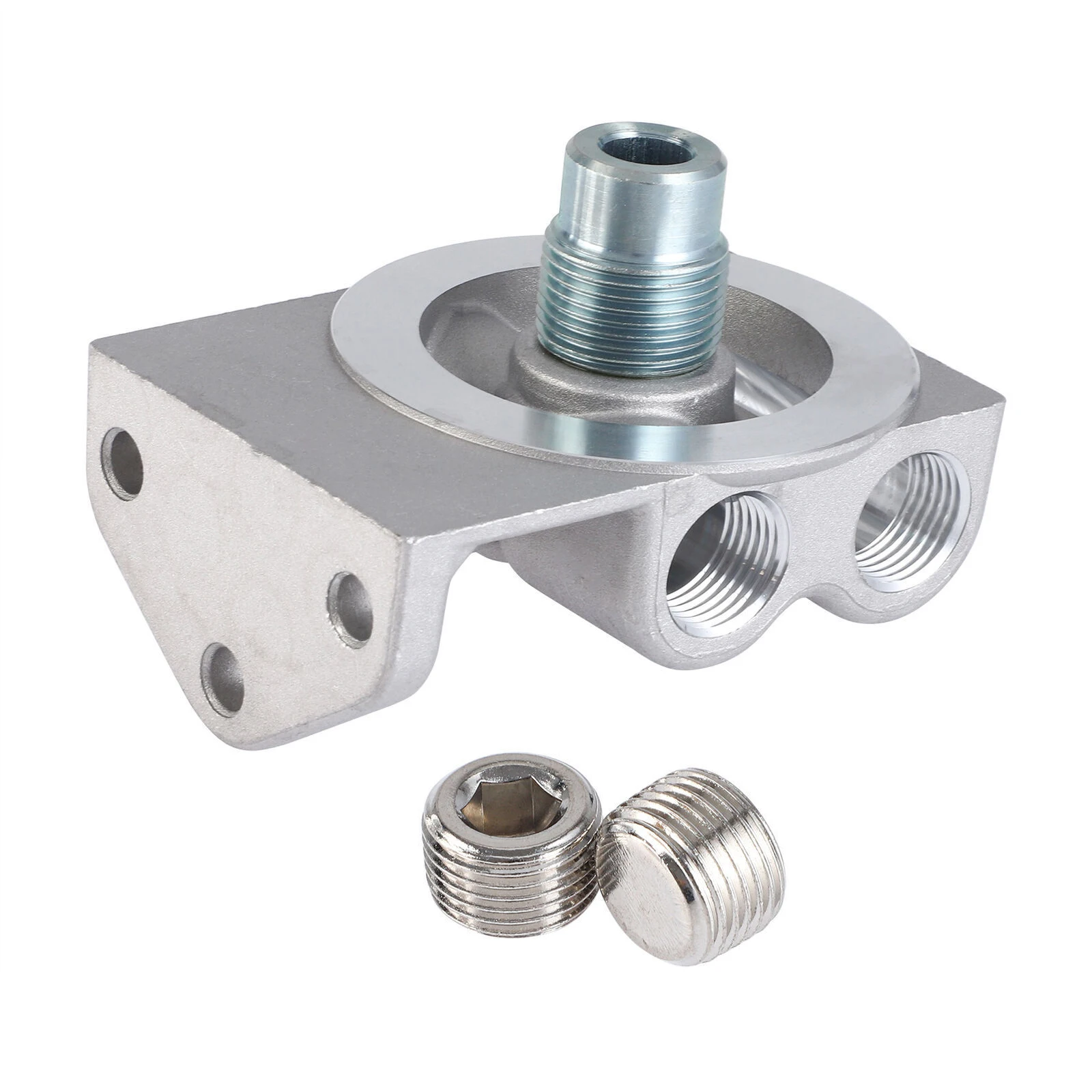 Aluminum Diesel Fuel Filter Remote Mount Base With Nut Kit 24770 Replacement Part For CAT 1R-0749 / 1R-0750 Car Auto Accessories