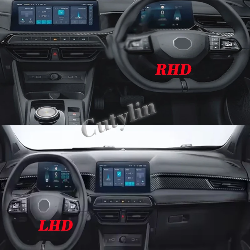 

LHD RHD For MG3 Hybrid 2024 2025 Accessories ABS Carbonfiber Car Steering Wheel Cover Window Lift Button Panel Gear Shift Panel