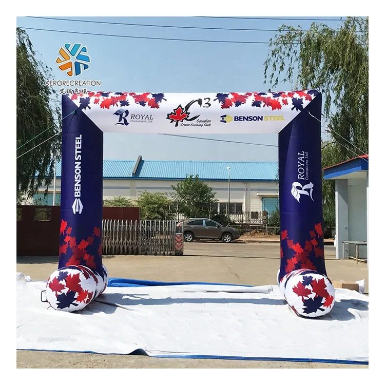 Custom Cheap Inflatable Rectangle Arch Can Attach Removable Banner for Sale Advertising