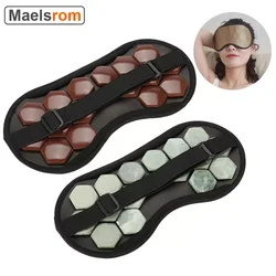 Electric Eye Mask Tourmaline Eye Care Massager Jade Stone Massage Heat Therapy Germanium Infrared Relaxation Health Instrument