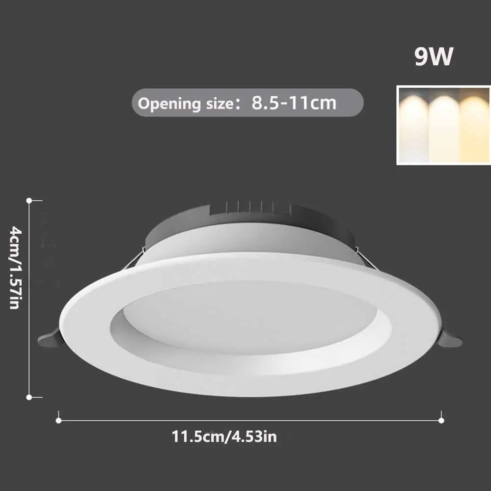 Luz descendente LED empotrada pequeña, lámpara de techo para sala de estar, ahorro de energía, 5W, 9W, 12W, 220V