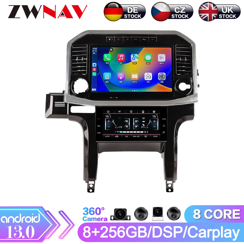 13.3 Inch Android 13 Car Radio For Ford Raptor F150 2009 - 2014 Auto Multimedia Navigation Player Audio Stereo Head Unit Carplay