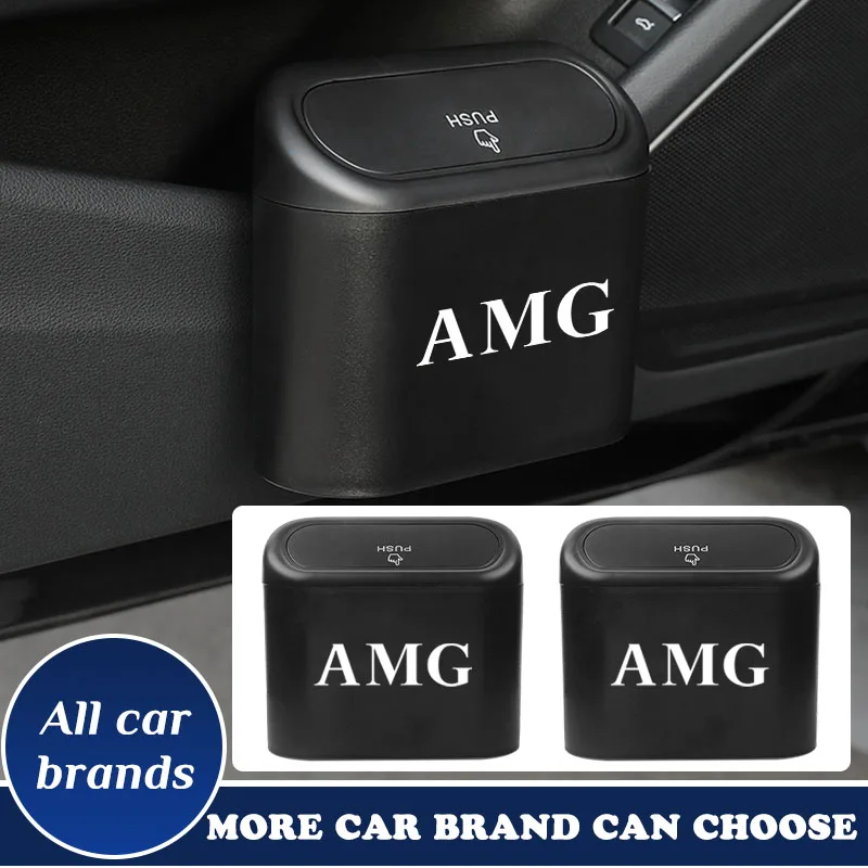 

AMG Badge Автомобильный мусорный бак для хранения автомобиля Многофункциональный пылесборник для Mercedes Benz W177 CLA GLA AMG A C E CLS Class