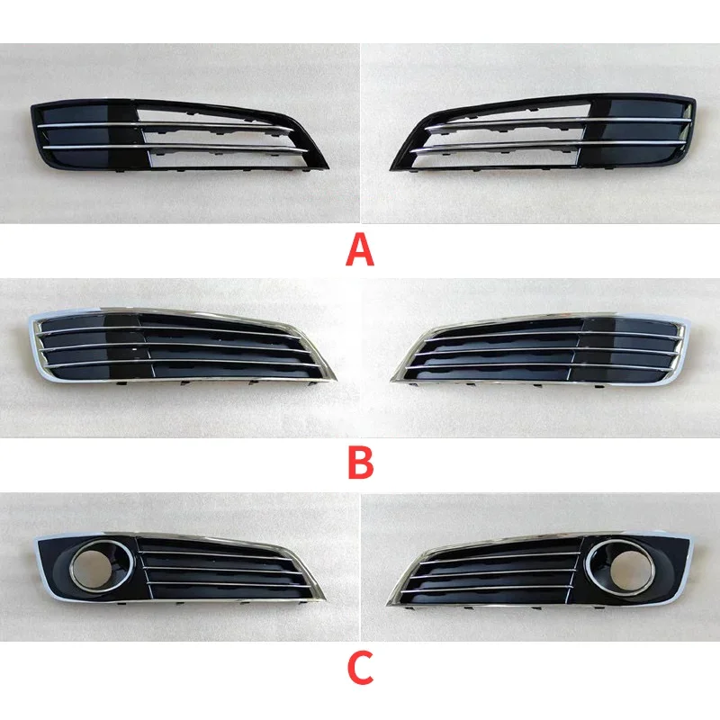 For Audi A8 S8 QUATTRO D4 2010-2013 Car Front Chrome Bumper Fog Lamp Grille Cover Racing Grille 4H0807679E 4H0807680E