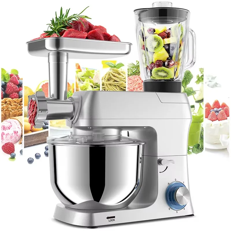 1500W electric kitchen robot mixer, steel frame table, GS/CB certified food flour and dough mixer