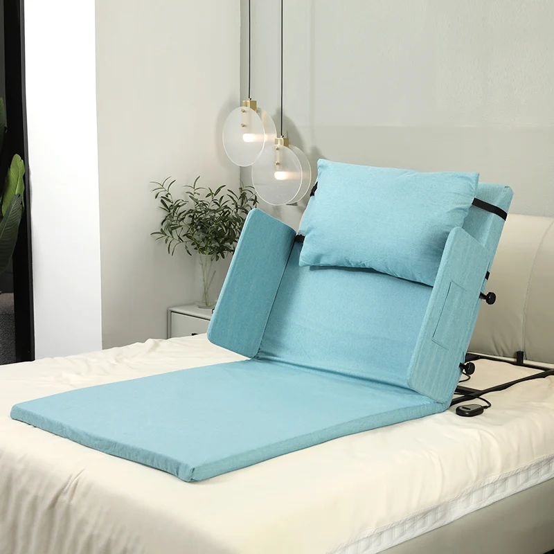 Electric Adjustable Bed Wedge Backrest Guardrail Foldable Lift Mattress For Bedridden Patients Modern Steel Frame Home Hotel Use - view 2