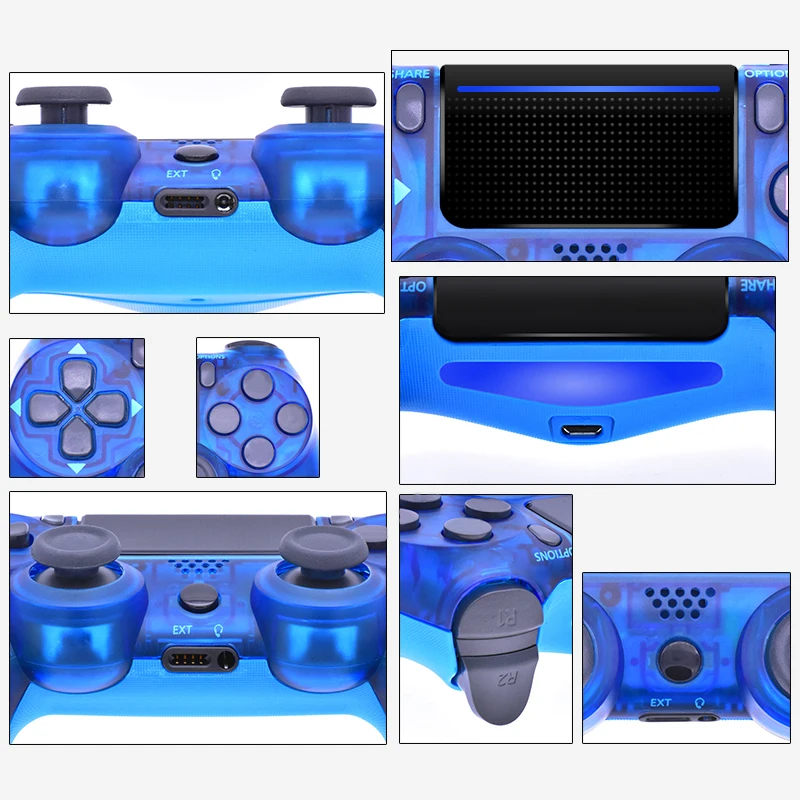 لوحات ألعاب لوحدة تحكم PS4 للبلاي ستيشن 4/Pro/Slim/PS3/PC/6-محور لوحة ألعاب لاسلكية مزدوجة الصدمات لوحدة تحكم بلوتوث PS4