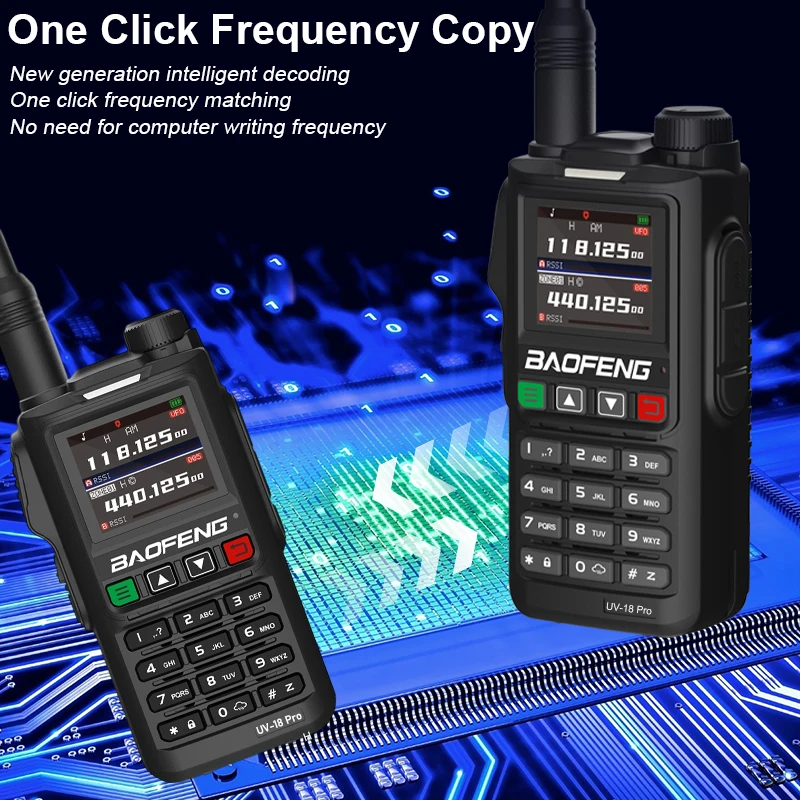 BAOFENG New UV-18 PRO (UV-18H) GPS Walkie Talkie Multi-Band Wireless Copy Frequency Can Type-C Charging Long Range Two Way Radio