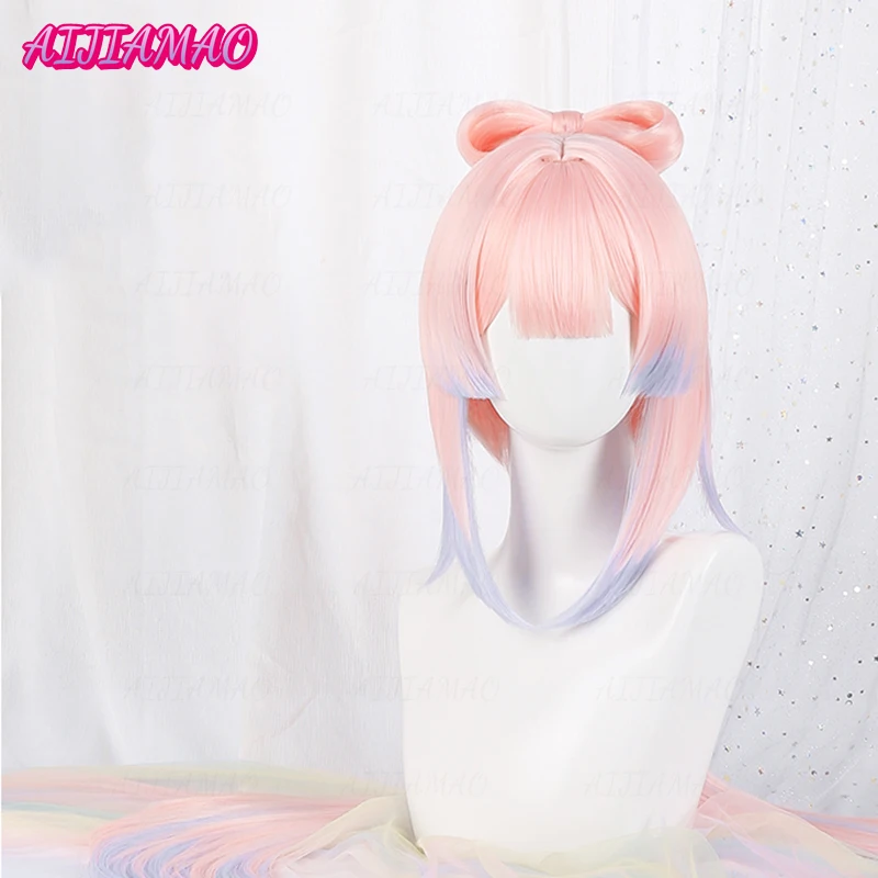 Impact Kokomi Cosplay Wig  Pink Mixed Blue Wig Cosplay Anime Cosplay Wigs Heat Resistant Synthetic Wigs +Wig Cap